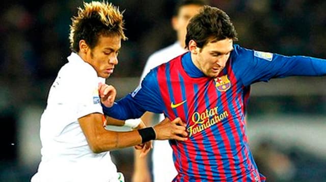 Santos e Barcelona, na final do mundial de clubes em 2010.