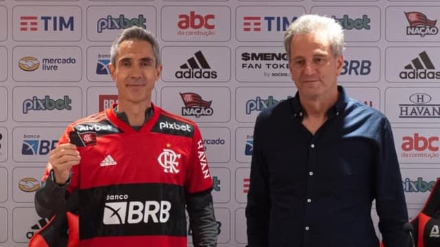 Paulo Sousa e Rodolfo Landim - Flamengo