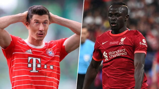 Montagem - Lewandowski e Mané