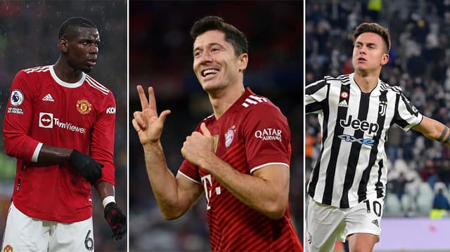 Pogba, Lewandowski e Dybala