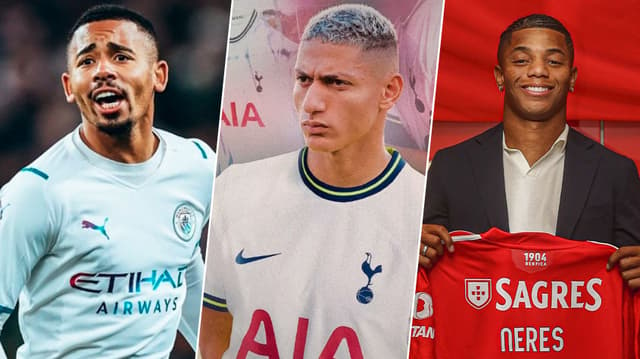 Gabriel Jesus, Richarlison e David Neres