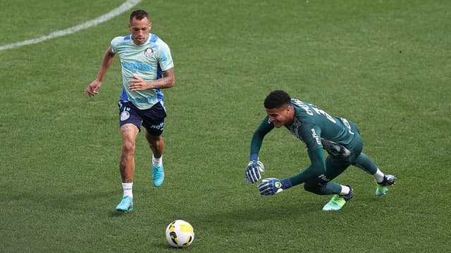 Breno Lopes - treino Palmeiras