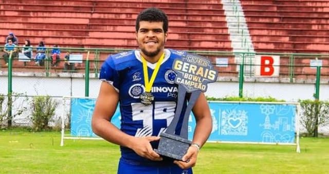 Jogador foi campeão do Gerais Bowl pelo Cruzeiro FA neste ano