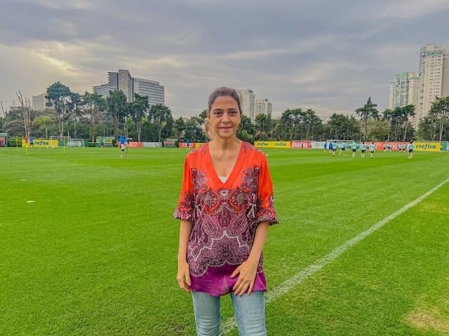 Leila Pereira - Treino Palmeiras