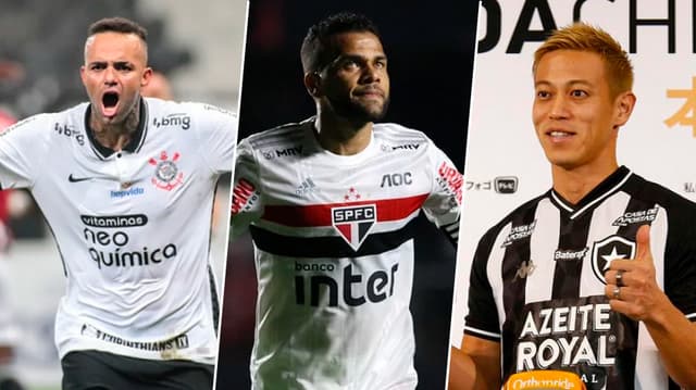 Montagem - Luan, Daniel Alves e Honda