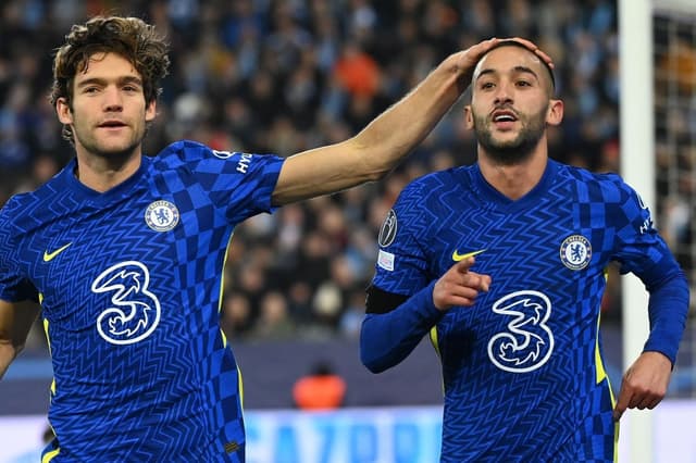 Marcos Alonso e Hakim Ziyech - Chelsea