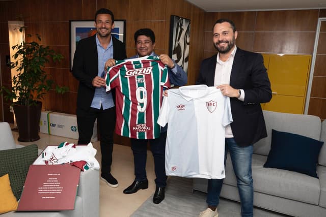 Fred, Mário Bittencourt e Ednaldo Rodrigues - CBF e Fluminense