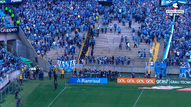 Briga na torcida do Grêmio