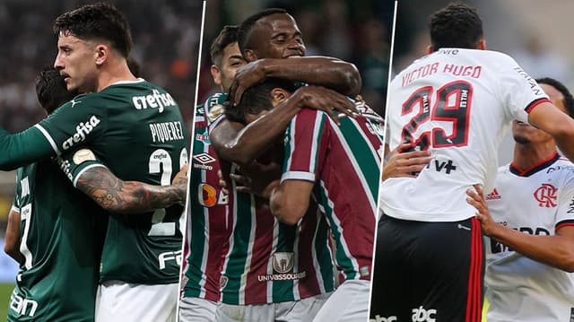 Comemorações - Palmeiras, Fluminense e Flamengo