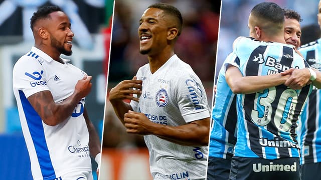 Comemorações - Cruzeiro, Bahia e Grêmio