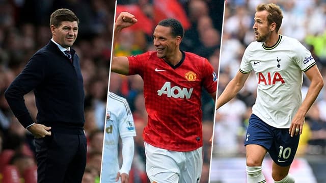 Steven Gerrard, Rio Ferdinand e Harry Kane