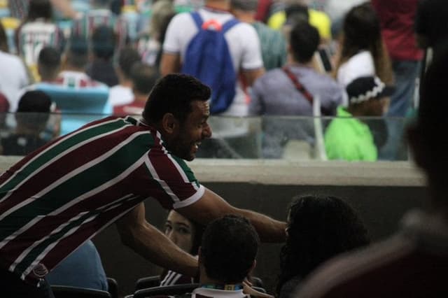 Fred no Maracanã em jogo do Fluminense