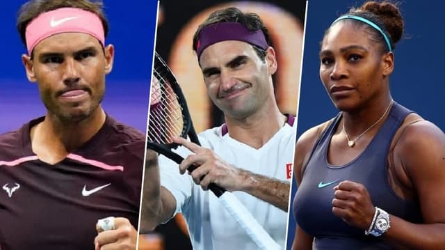 Nadal, Federer e Serena Williams