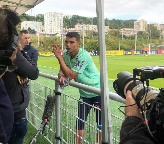 Thiago Silva durante a gravação de "Monstro" esta semana, em Le Havre, na França