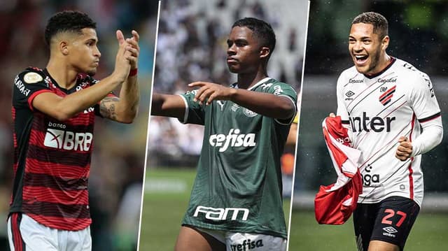 João Gomes, Endrick e Vitor Roque