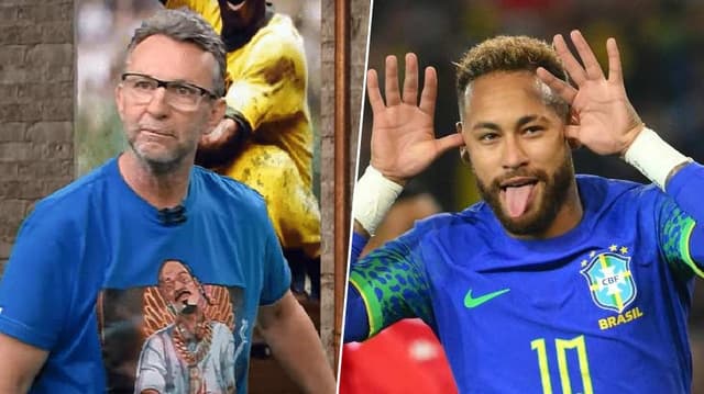 Neto e Neymar (camisa da seleção ontem)