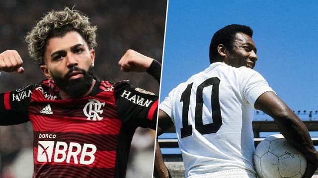 Gabigol (Flamengo) e Pelé (Santos)