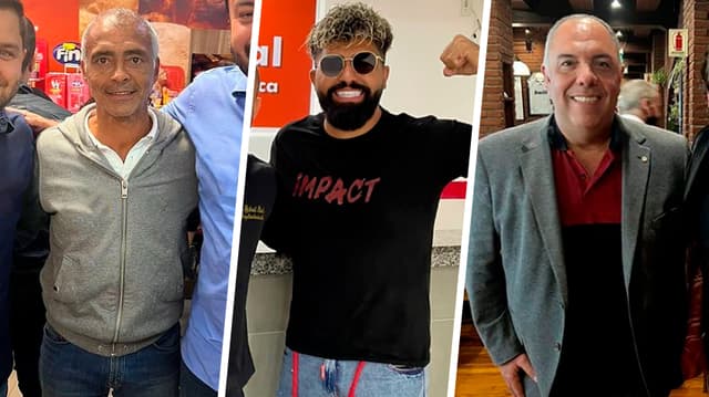 Romario , Gabigol da Torcida e Marcos Braz