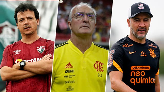 Montagem - Diniz, Dorival e Vitor Pereira