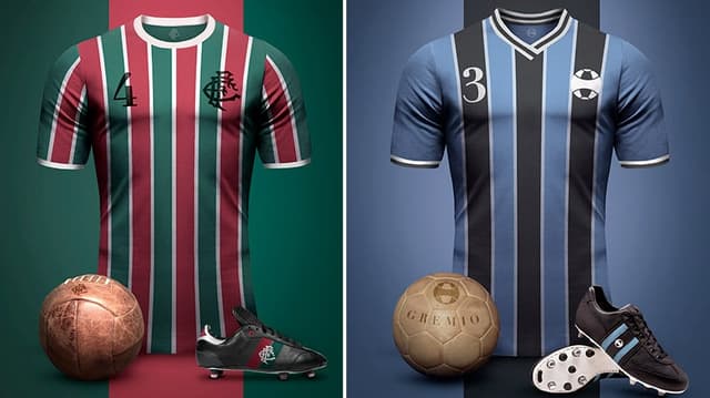 Camisas clássicas: Fluminense e Grêmio