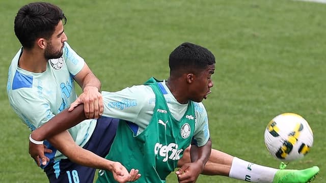 Palmeiras treino - López e Endrick