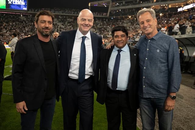 Duílio Monteiro, Gianni Infantino, Ednaldo Rodrigues e Rodolfo Landim