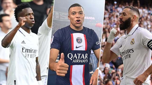 Vinicius Junior, Mbappe e Benzema