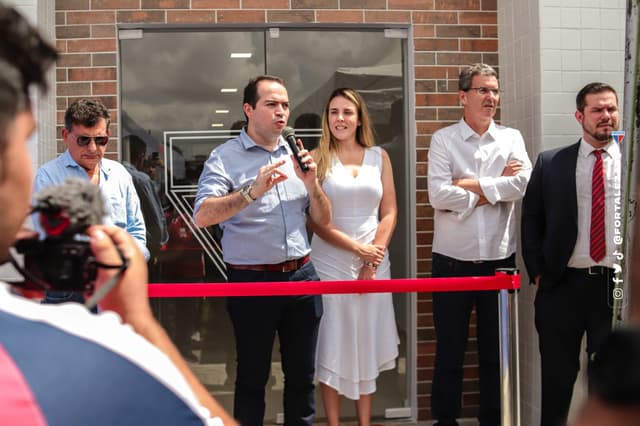 Marcelo Paz em inauguração de hotel no CT do Fortaleza