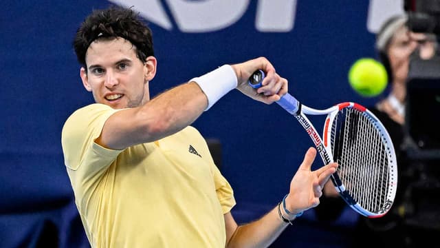 Dominic Thiem em ação pelo ATP da Antuérpia