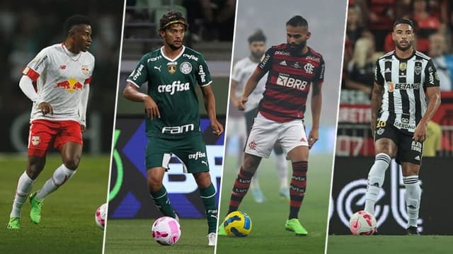 Bragantino, Palmeiras, Flamengo e Atlético-MG