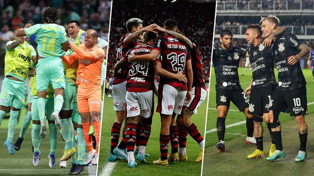 Palmeiras, Flamengo e Corinthians