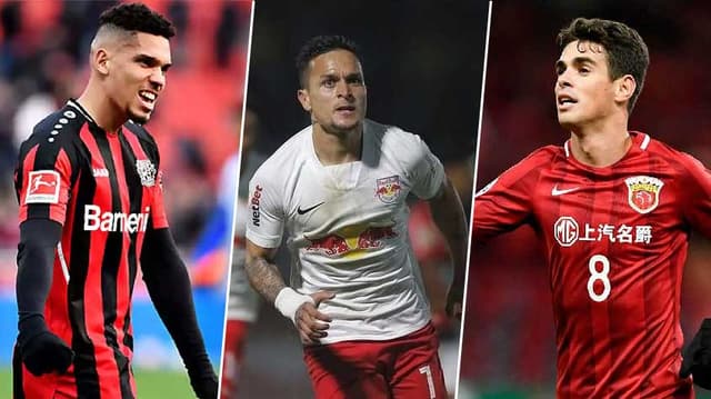 Paulinho (Bayer Leverkusen), Artur (Bragantino) e Oscar (meia, ex-seleção e atual Shanghai