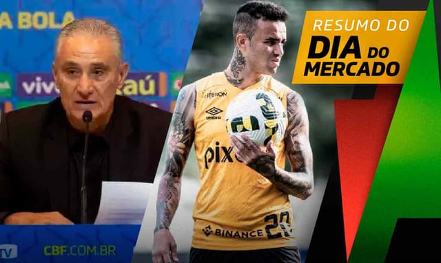 Tite (Seleção) e Luan (Santos)