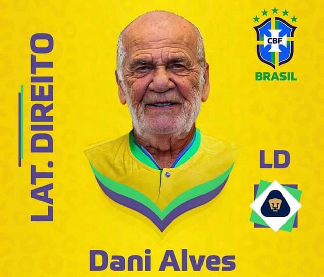 Meme: Daniel Alves na Seleção