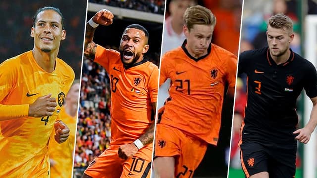 Virgil van Dijk, Memphis Depay, Frenkie de Jong e Matthijs de Ligt