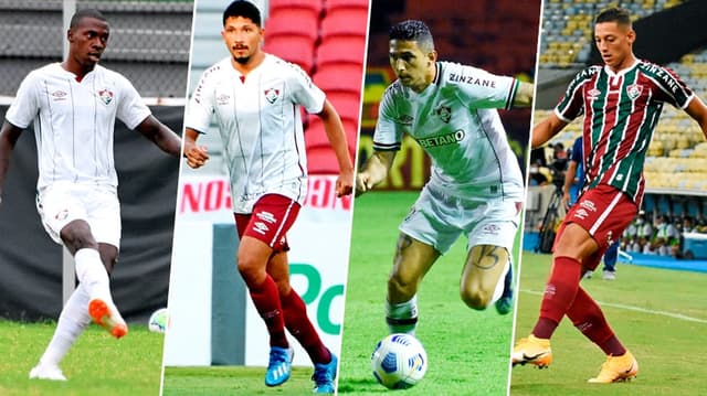 montagem com 5 jogadores do Fluminense