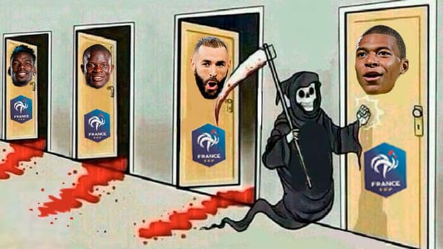 Meme - Copa do Mundo: Benzema cortado