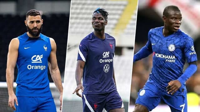 Benzema, Pogba e Kanté