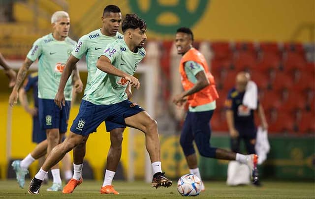 treino da Seleção Brasileira no Catar. Lucas Paquetá