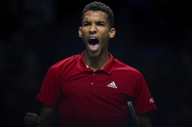 Felix Auger Aliassime vibra em vitória sobre a Itália na Copa Davis