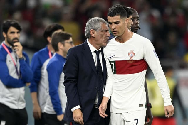 Fernando Santos e Cristiano Ronaldo