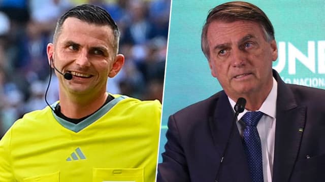 arbitro Michael Oliver - presidente Jair Bolsonaro