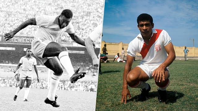 Montagem Pelé e Héctor Chumpitaz