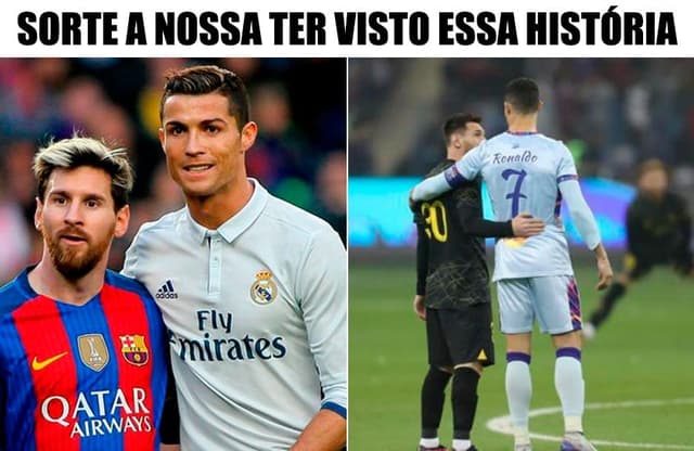 Meme: Cristiano Ronaldo e Messi