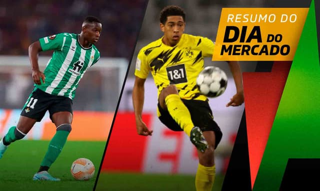 Luiz Henrique (Betis) e Bellingham (Dortmund)