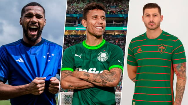 Capa Camisas Cruzeiro, Palmeiras e Portuguesa