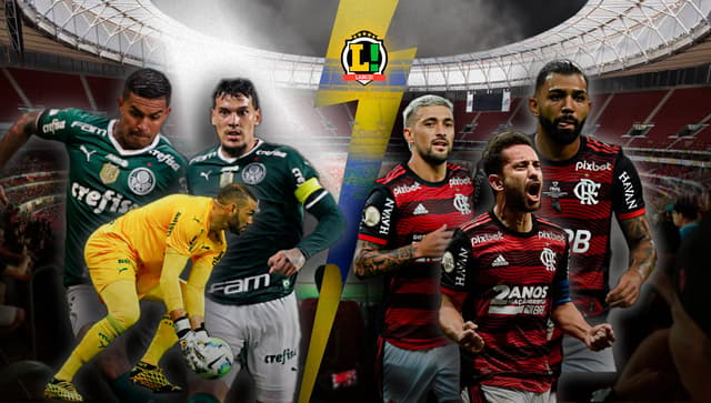 Montagem Flamengo e Palmeiras