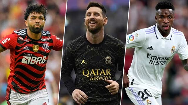 Gabigol (Flamengo) / Messi (PSG) / Vini Jr (Real Madrid)