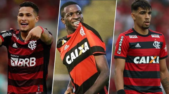 João Gomes, Vinícius Júnior e Lucas Paquetá