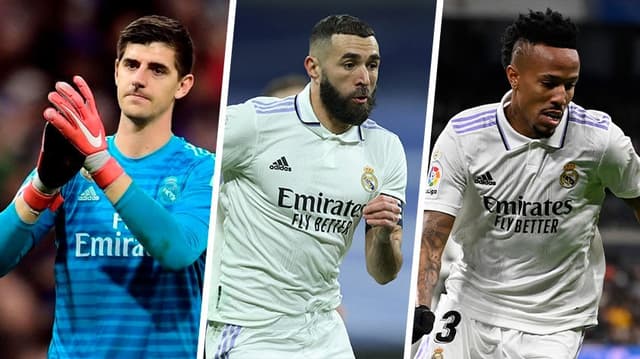 Cortouis, Benzema e Militão - Real Madrid